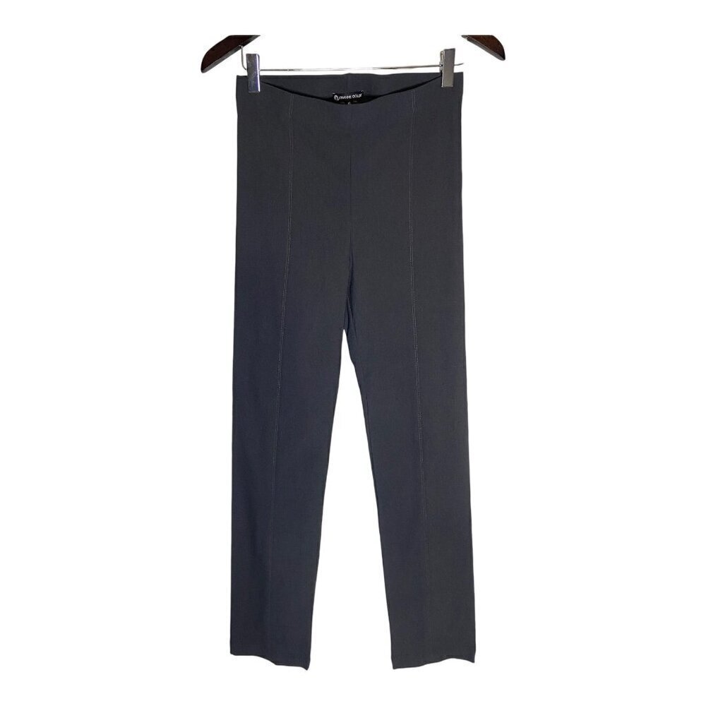 Franne Golde Classic High Rise Straight Leg Stretch Grey Leg-sz 6